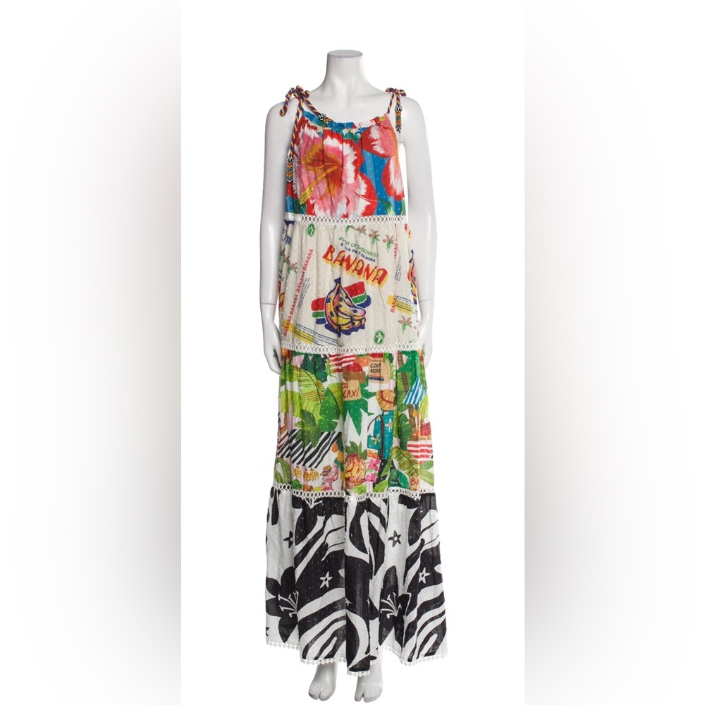 Farm Rio Colorful Tropical Maxi Dress - Size Small - Picture 2 of 5